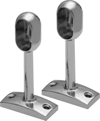 Produktbild von Ovalrohr 15x30mm Halter Kleiderstange Halterung Stangenhalter Garderobe 3-13 2x Endstück
