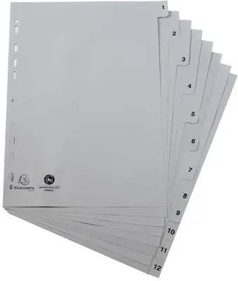 Produktbild von Exacompta Register DIN A4 mit 12 Taben