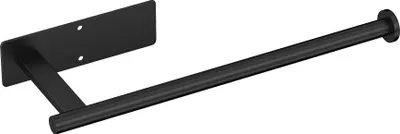 Produktbild von Küchenrollenhalter Ohne Bohren - Küchen Organizer für Küchenrolle, 31 cm Küchenrollenhalter, Selbstklebend, Aluminium, Schwarz