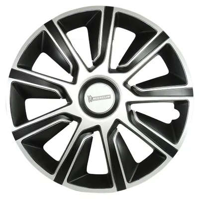 Produktbild von 15" Zoll Radkappen Schwarz/Silber Radzierblenden Radblenden 009114 Michelin