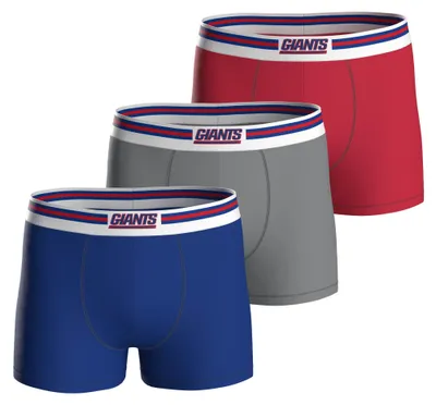 Produktbild von NFL Herren Boxershorts, 3er Pack - NFL Teams, Boxers, Football, Logo, Baumwollmischung New York Giants 2XL