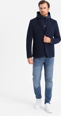 Productafbeelding van Jacke OMBRE, model OM-BLZB-0133, marineblauw, maat: XXL