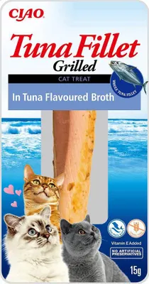 Produktbild von INABA CIAO Thunfischfilet in Thunfischbrühe, Katzenleckerli, 15 g (EU001)