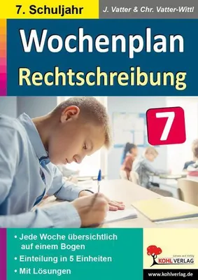 Obrázek produktu pro Wochenplan Rechtschreibung / Klasse 7