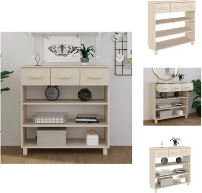 Obrázek produktu pro vidaXL Konzolový stolek HAMAR medově hnědý 90x35x90 cm z masivního borovicového dřeva - Odkládací stolky