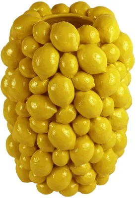 Produktbild von Vasenaufsatz mit Zitronen – Gelb, dekorativ, 19 x 19 x 26 cm