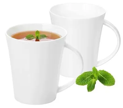 Zdjęcie produktu dla Filiżanki do kawy herbaty porcelanowe zestaw 6 szt 380 ml