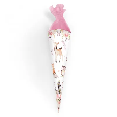 Produktbild von TRÖTSCH Schultüten Waldfreunde 35cm Zuckertüte rund rosa