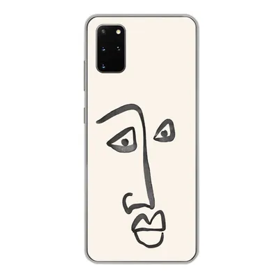 Produktbild von MuchoWow® Handyhülle Schutzhülle Hülle für Samsung Galaxy S20 Plus Gesicht - Augen - Strichzeichnung Silikon Softcase Handy Hülle - Hartschale