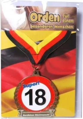 Produktbild von Orden 18 auf Karte zum 18. Geburtstag