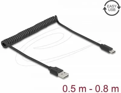 Obrázek produktu pro DeLOCK 90133, 0,8 m, USB A, USB A, USB 2.0, 480 Gbit/s, Černá