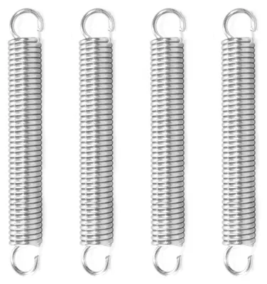 Spannungsfedern mit Haken, Edelstahl, 4 Stück, 80x10 mm
