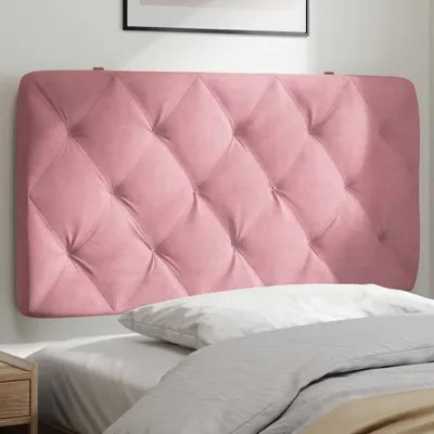 Image de Coussin de tête de lit Rose 100 cm velours