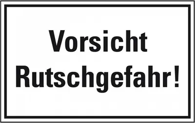 Produktbild von Dreifke® Schild I Hinweisschild Vorsicht Rutschgefahr!, Kunststoff, 300x200mm