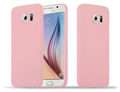Produktbild von Cadorabo Hülle für Samsung Galaxy S6 Schutzhülle in Rosa Handyhülle TPU Silikon Etui Case Cover