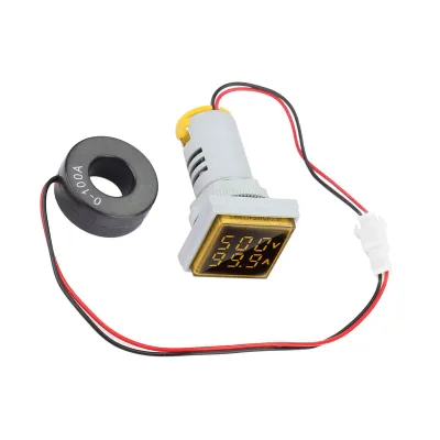 Image de Voltmètre à affichage LED,Indicateur de tension numérique,Indicateur de tension à LED,Lampe témoin de tension alternative,Indicateur de compteur 0-100A,Voltmètre numérique à LED