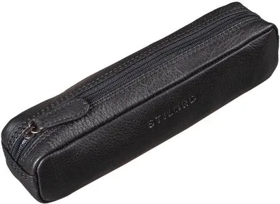 Image de Étui en cuir noir pour femmes et hommes
