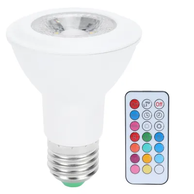Imagen del producto de Bombilla, bombilla esférica, bombilla con control remoto, foco, bombilla RGBW, decoración para el hogar