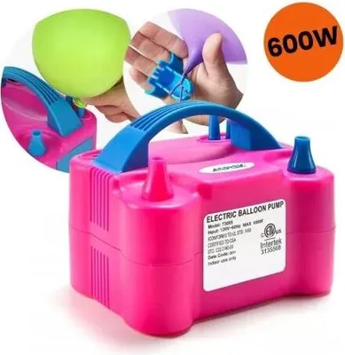 Produktbild von Elektrische Ballonpumpe 600W Rosa/Blau für Deko & Events