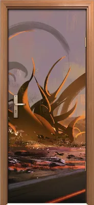Produktbild von Türposter 80x200 cm Türaufkleber Türtapete Türfolie Klebefolie Kunst Fantasie Landschaften Malerei