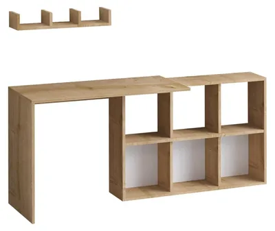 Image de bureau en bois "Blake" 74 x 45 x 145 cm - Chêne