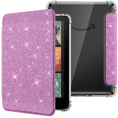 Image de Étui MoKo pour Kindle Paperwhite 12e génération et Colorsoft de 7 pouces, couleur violet pailleté – Compatible avec les modèles Kindle Paperwhite 12e génération de 7 pouces et Colosoft 1ère génération