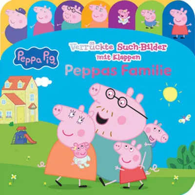 Image de Peppa Pig - Verrückte Such-Bilder mit Klappen - Peppas Familie - Pappbilderbuch mit 20 Klappen - Wimmelbuch für Kinder ab 18 Monaten - Peppa Wutz