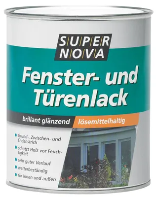 Produktbild von SUPER NOVA Fenster- und Türenlack weiß 750 ml