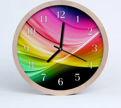 Produktbild von Holzuhr 30fi cm wanduhr - Kunst abstrakte Linien
