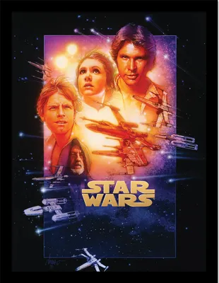 Immagine prodotto di Star Wars - Poster incorniciato "Episodio IV" PM8588 (40 cm x 30 cm) (Multicolore)