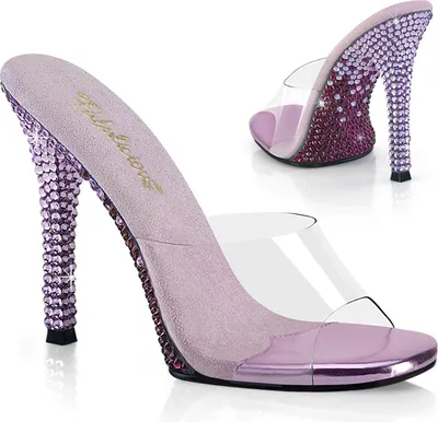 Produktbild von GALA-01DMM Damen Slipper von Fabulicious, Transparent Lila , EU 35, US 5