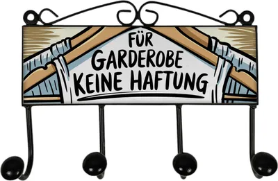 Produktbild von Für Garderobe keine Haftung Kleiderhaken Leiste mit 4 Haken