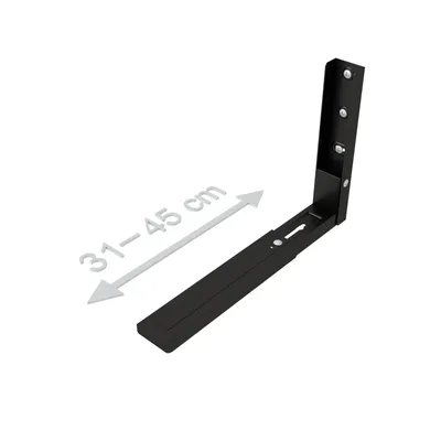 Produktbild von Klappbare Wandhalterung 2 Stk. verstellbar 31–45 cm Schwarz Mikrowelle