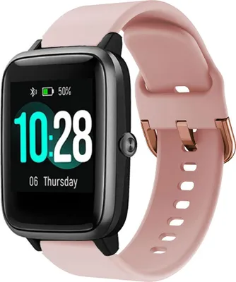 Produktbild von Silikon-Smartwatch-Armband – Passend für ID205L Silikonarmband – Rosa – Strap-it Uhrenarmband / Armband