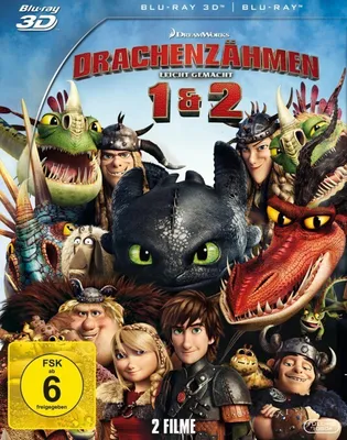 Produktbild von Drachenzähmen leicht gemacht 1 & 2 (Blu-ray 3D, 2 Discs)