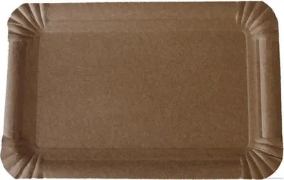 Produktbild von Pappteller Natur Braun,  Eckig, 13 x 20 cm, 250 Stück