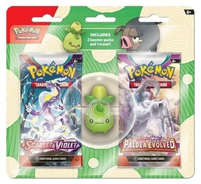 Produktbild von Pokemon Back to School 2023 Smoliv Eraser 2-Pack Blister