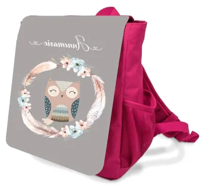 Produktbild von Personalisierte Kinderrucksack mit Eule für Kinder von 1 bis 5 Jahren