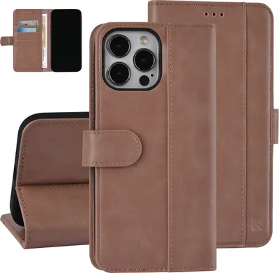 Produktbild von UNIQ Accessory Book type case iPhone 13 Pro Max - Card holder - Magnetic closure - Pink