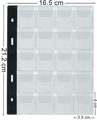 Image de Pochettes de rangement pour pièces - Albums pour pièces - Système de rangement pour collections de pièces - Pochettes pour pièces - Pochettes de rangement pour pièces