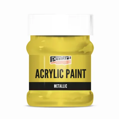 Obrázok produktu pre PENTART Akrylová farba metalická, 230 ml, zlatá