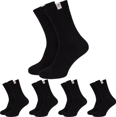 Produktbild von 4 Paar Damen Herren Merino Socken – Wollsocken glattgestrickt weich - Schwarz - 35/38
