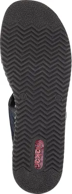 Produktbild von Rieker Damen Pantolette mit T-Riemen schmal geschnitten 629K9, Größe:38 EU, Farbe:Blau