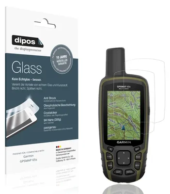 Image de 2x Protection ecrán pour Garmin GPSMAP 65s Verre souple Film Protecteur 9H dipos