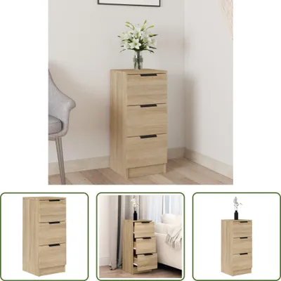 Produktbild von The Living Store Sideboard Sonoma-Eiche 30x30x70 cm Holzwerkstoff