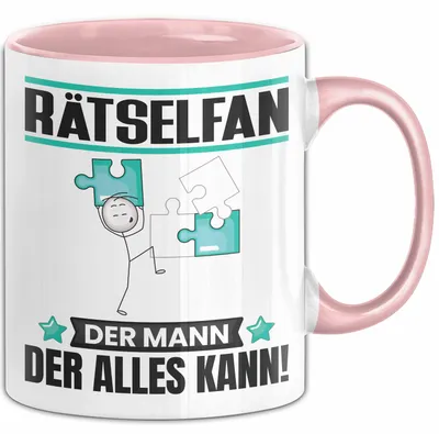Produktbild von Rätselfan Tasse Geschenk für Rätselfan Der Mann Der Alles Kann Geschenkidee zum Geburtstag (Rosa)