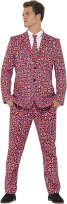 Image de Smiffys - Costume pour homme SM1290 (M Régulier) (Bleu roi/Rouge/Blanc)