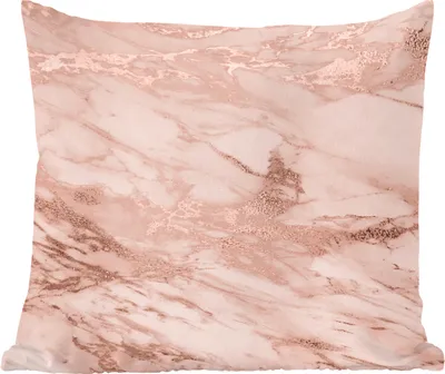 Produktbild von MuchoWow® Zierkissen Sofakissen Wohnzimmer Dekokissen 40x40 cm Marmor - Rosa - Foto Kissen - Schlafzimmer Dekoration