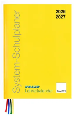 Produktbild von DynaTech x TimeTEX System-Schulplaner A5-Plus 2026/2027 mit 4 Lesebänder, Hardcover und Einstecktasche