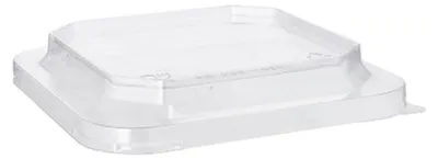 Produktbild von 25 Deckel für Lunchboxen PET eckig 2,5 cm x 16,2 cm x 16,2 cm transparent